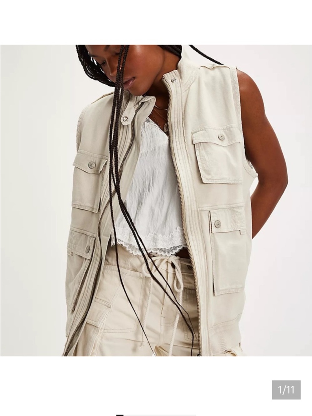 Beige we the free Utility Vest